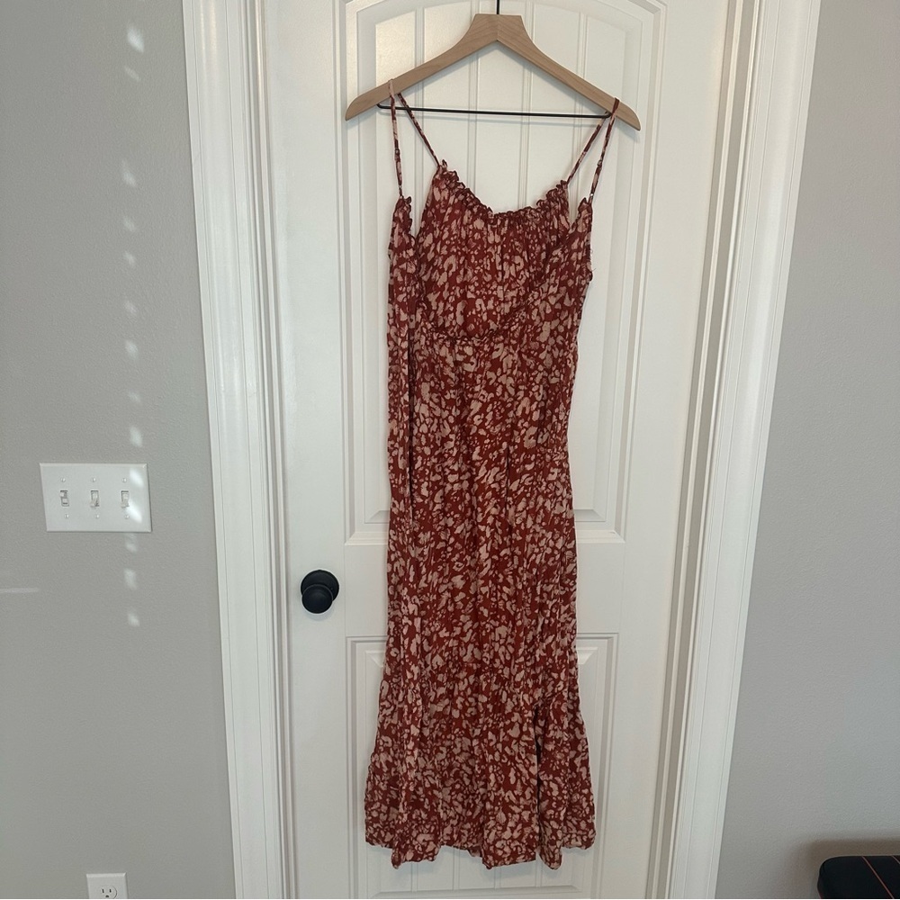 Anthropologie Flounced Maxi Dress Lounge Oversized Boho Tank Summer Size Medium - Picture 4 of 7